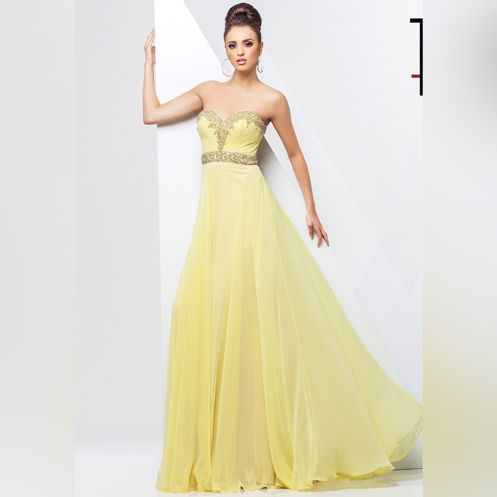 Tony Bowls Strapless Evening Gown